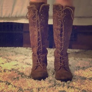 Tall combat boots